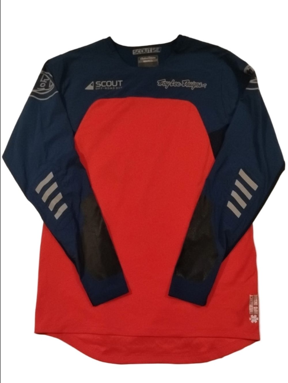 Scout/Troy Lee Designs Men’s Long Sleeve BMX Jersey - Orange & Navy